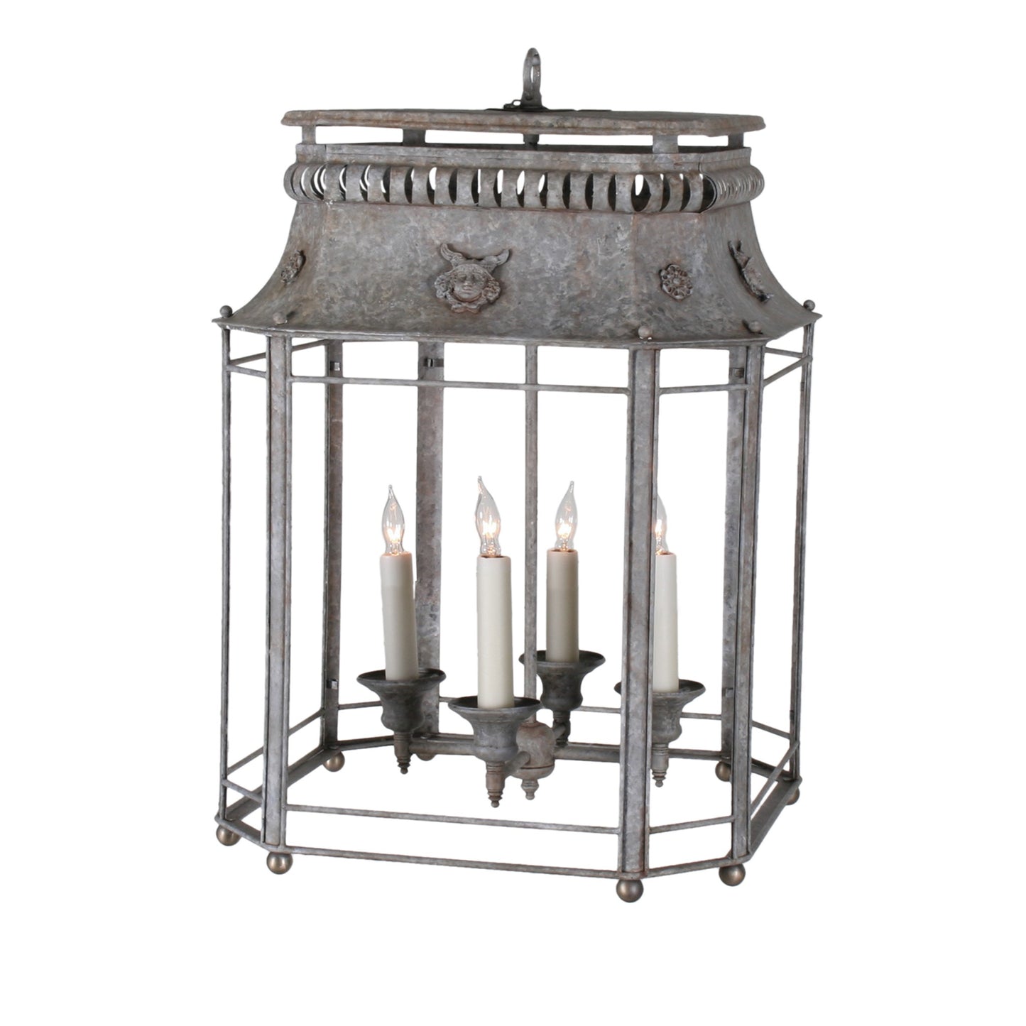 Zinc & Glass Chandelier