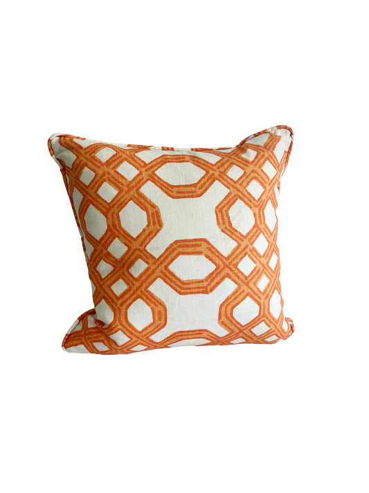 Geometric Orange Pillow