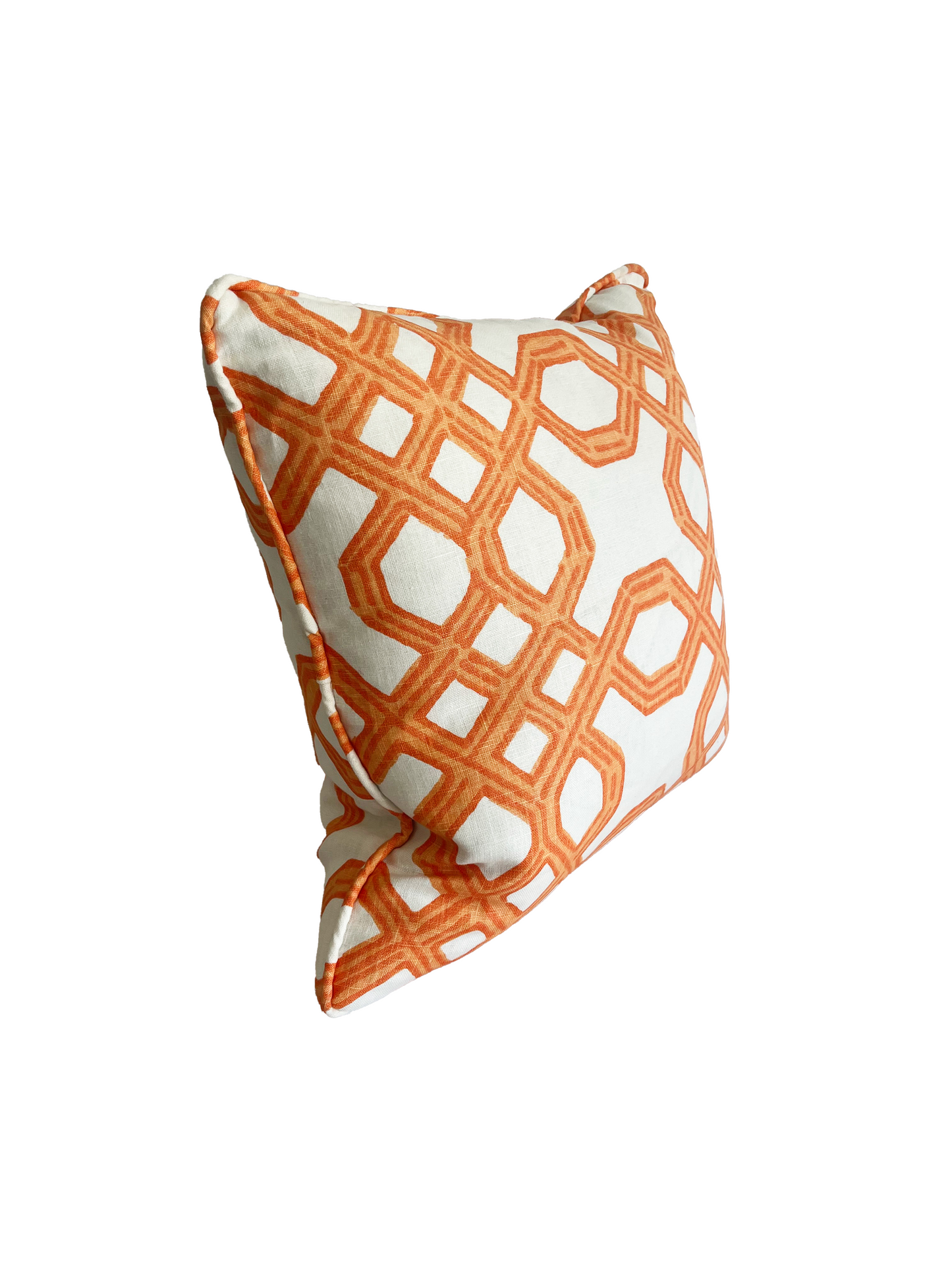 Geometric Orange Pillow