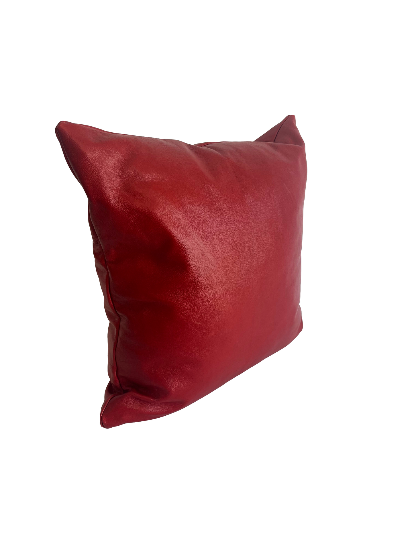 Red Leather Pillow