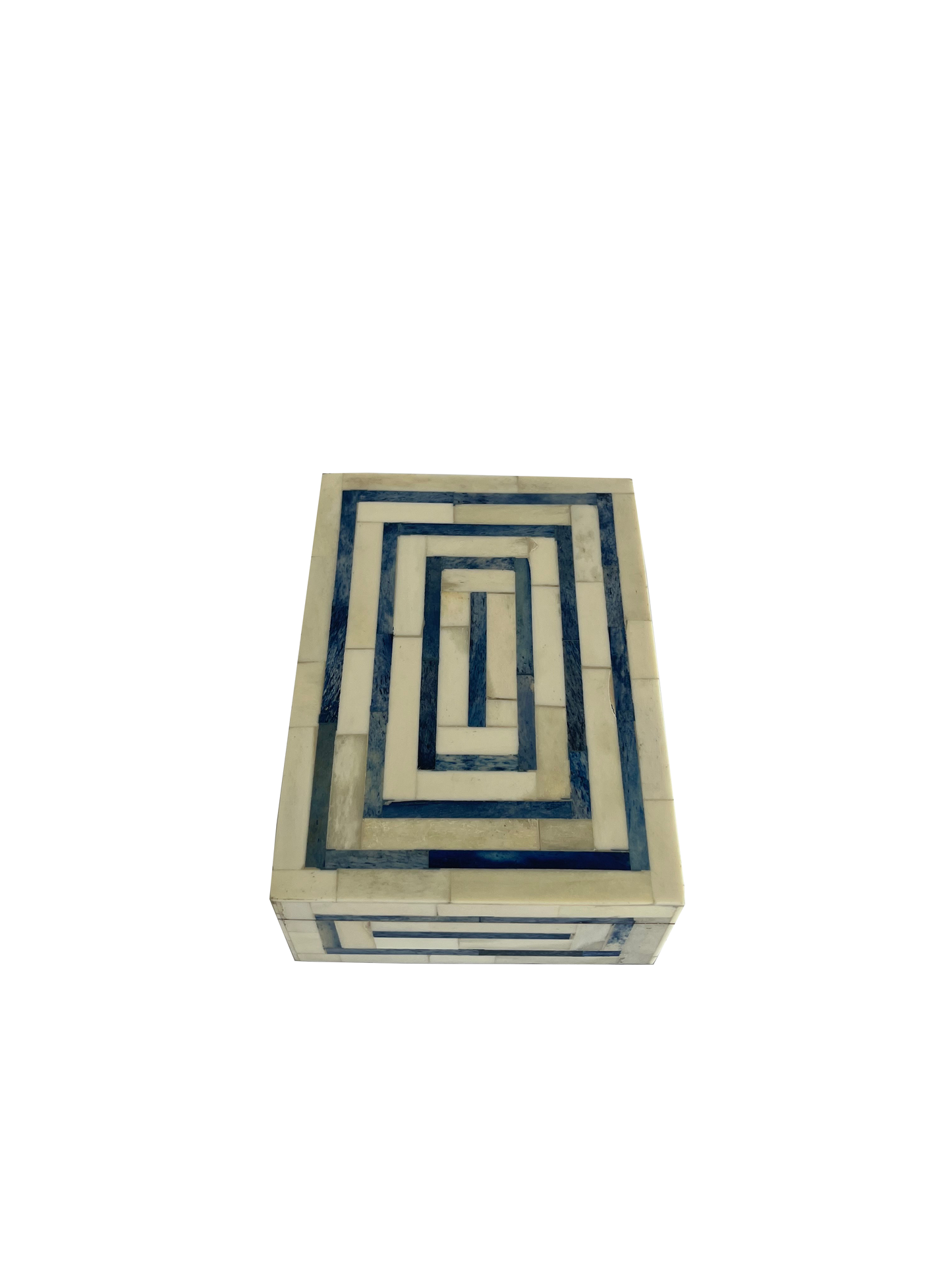 Rectangular Blue Tiled Box