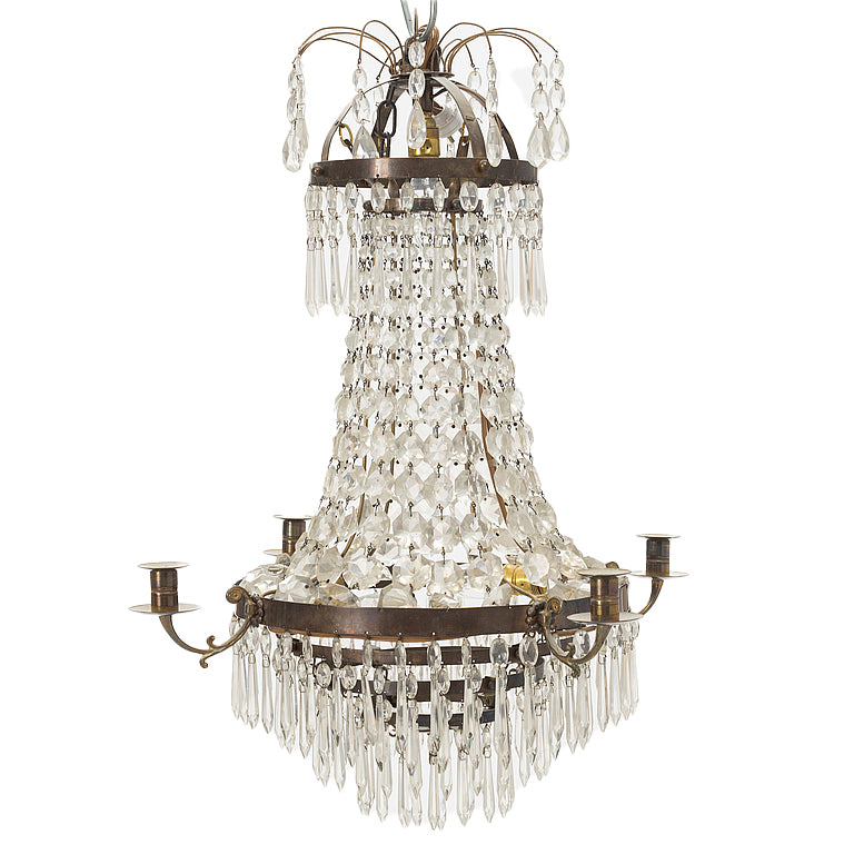 A Gustavian style chandelier, 20th Century