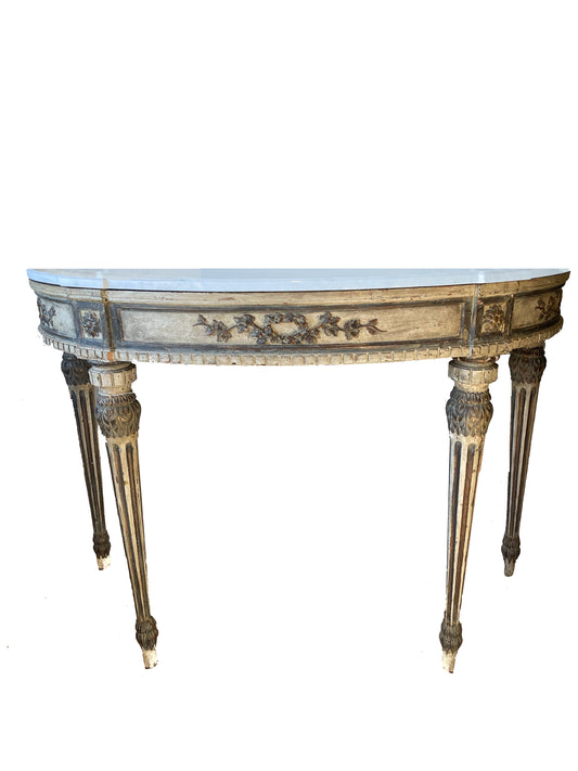 Louis XVI Painted French Grey Console